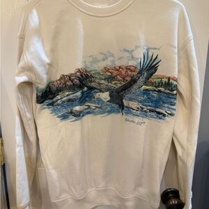 Abercrombie Kids Cream Sweater with Nature Print